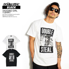 DOUBLE STEAL BLACK TAGGING GIRL S/S TEE 981-14201画像