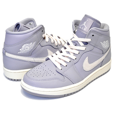 NIKE WMNS AIR JORDAN 1 MID atmosphere grey/pale ivory CD7240-002画像