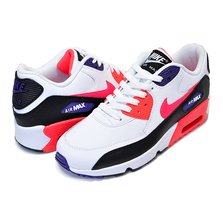 NIKE AIR MAX 90 LTR(GS) white/bright crimson-black 833412-117画像