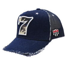 YOSHINORI KOTAKE DESIGN 7LOGO CAMO DENIM MESH CAP INDIGO画像