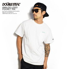 DOUBLE STEAL ANALOG LOGO POCKET TEE 983-12026画像