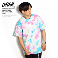 LEFLAH RAKUGAKI TIE DYE TEE -PINK-画像