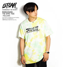 LEFLAH RAKUGAKI TIE DYE TEE -YELLOW-画像