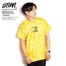 LEFLAH SIMPLICITY TIE DYE TEE -ORANGE-画像