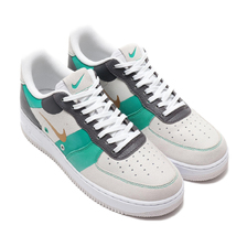 NIKE AIR FORCE 1 '07 PRM 1 WHITE/METALLIC GOLD-BLACK-VAST GREY CI0065-100画像