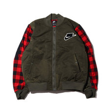 NIKE AS M NSW NSP SYN FILL BOMBER CARGO KHAKI/GYM RED/SAIL BV4533-325画像