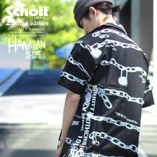 Schott HAWAIIAN SHIRT CHAIN STENCIL 3195043画像