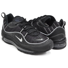NIKE AIR MAX 98 BLACK / METALLIC SILVER - OIL GREY 640744-013画像