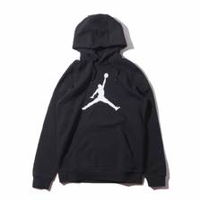 NIKE M J JUMPMAN LOGO FLC PO BLACK/WHITE AV3145-010画像