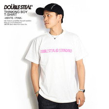 DOUBLE STEAL THINKING BOY T-SHIRT -WHITE/PINK- 981-14002画像