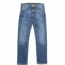 Nudie Jeans Thin Finn Mid Blue Ecru 112943画像