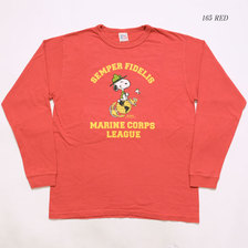 Buzz Rickson's &times; PEANUTS L/S T-SHIRT "SEMPER FIDELIS" BR68358画像