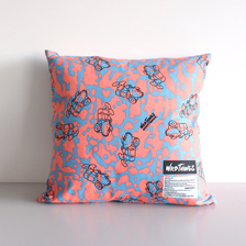 WILDTHINGS &times; GASIUS FABRICK SQUARE CUSHION COVER+PILLOW画像