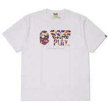 A BATHING APE &times; MEDICOM TOY 19SS CAMO BAPE PLAY TEE WHITE 1F73110906画像