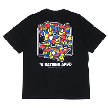 A BATHING APE &times; MEDICOM TOY 19SS CAMO LOGO TEE BLACK 1F73110905画像