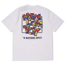 A BATHING APE &times; MEDICOM TOY 19SS CAMO LOGO TEE WHITE 1F73110905画像