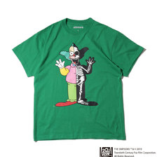 THE SIMPSONS × SECRET BASE × atmos KRUSTY X-RAY TEE GREEN AT19-016画像