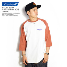 RADIALL SLOW BURN CREW NECK T-SHIRT 3Q/S -WHITE- RAD-19AW-CUT014画像