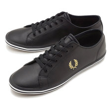 FRED PERRY KINGSTONE LEATHER BLACK/1964GOLD B7163-102画像