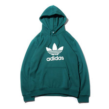 adidas TREFOIL HOODIE NOBLE GREEN/WHITE EJ9681画像