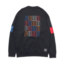 PUMA COLOUR BLOCK CREWSWEAT PUMA BLACK 596412-01画像