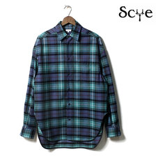 Scye Checked Wool Over Sized Shirt 1119-33081画像