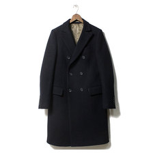 SCYE BASICS Wool Cashmere Melton Double Breasted Coat 5119-73542画像