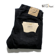 orslow IVY FIT BLACK DENIM 107 01-0107W-D61画像