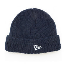 NEW ERA SOFT CUFF KNIT SHORT BRAND NAME NAVY 12108404画像