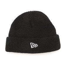 NEW ERA SOFT CUFF KNIT SHORT BRAND NAME BLACK 12108405画像