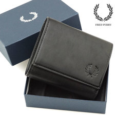 FRED PERRY LEATHER COMPACT WALLET F19917画像