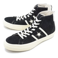 CONVERSE STAR & BARS SUEDE HI BLACK 35200040画像