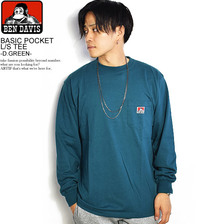 BEN DAVIS BASIC POCKET L/S TEE -D.GREEN- C-9780030画像