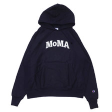 Champion &times; MoMA Reverse Weave Hoodie NAVY画像