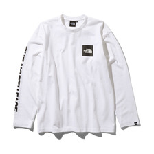 THE NORTH FACE L/S SQUARE LOGO TEE WHITE NT81931画像