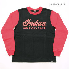 INDIAN MOTORCYCLE HEAVY L/S 2TONE T-SHIRT "ROGO PRINT" IM68338画像