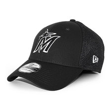 NEW ERA MIAMI MARLINS 39THIRTY FLEX CAP BLACK NR11885642画像