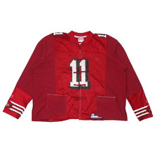 AWESOME BOY &times; Ichiryu made REMAKE FOOTBALL KUNG-FU L/S SHIRT RED画像