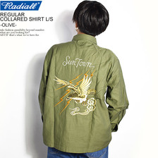 RADIALL FAR EAST REGULAR COLLARED SHIRT L/S -OLIVE- RAD-19AW-SH001画像
