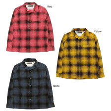 FULLCOUNT PRINT CHECK OPEN COLLAR SHIRTS 4027画像