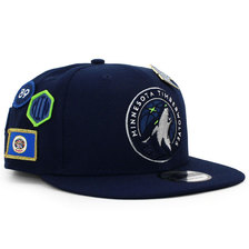 NEW ERA MINNESOTA TIMBERWOLVES 2018 NBA DRAFT 9FIFTY SNAPBACK NAVY NE11609152画像