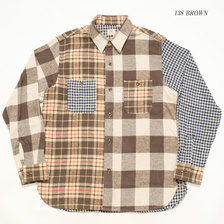 SUGAR CANE CRAZY TWILL CHECK L/S WORK SHIRT SC28239画像