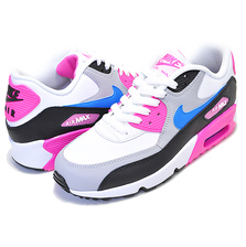 NIKE AIR MAX 90 LTR(GS) white/photo blue-black 833376-107画像
