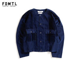 FDMTL PATCHWORK NO COLLAR JACKET RINSE FA20-JK19R画像