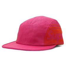 Supreme 19SS Raffia Woven Logo Camp Cap MAGENTA画像