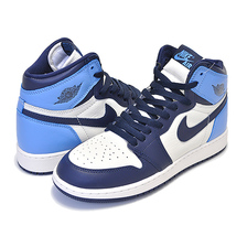 NIKE AIR JORDAN 1 HIGH OG GS sail/obsidian-university blu 575441-140画像