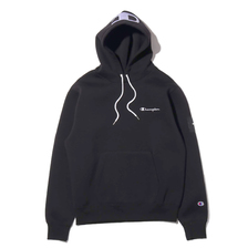 Champion &times; ATMOS LAB WRAP AIR PULLOVER HOODED SWEATSHIRT BLACK C8-Q110-090画像