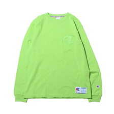 Champion LONG SLEEVE T-SHIRT LIME C3-L422-620画像