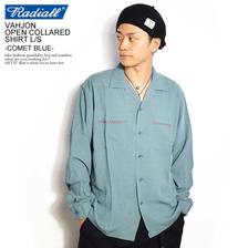RADIALL VAHJON - OPEN COLLARED SHIRT L/S -COMET BLUE- RAD-19AW-SH002画像