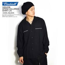 RADIALL VAHJON - OPEN COLLARED SHIRT L/S -COOL BLACK- RAD-19AW-SH002画像